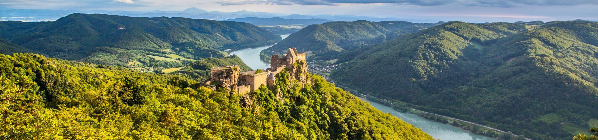 Aggstein castle ruins above the Danube - Wachau, Austria